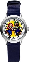 Super Mario - Kinderhorloge - Mario - Horloge - Mario Kart - Mario Speelgoed - Donker Blauw