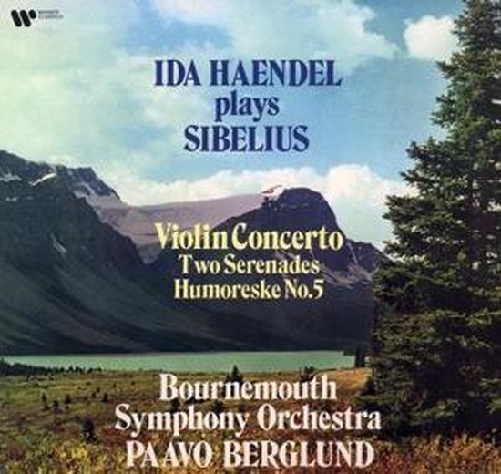 Albumhoes: Ida Haendel speelt Sibelius met het Bournemouth Symphony Orchestra o.l.v. Paavo Berglund. Muziekstukken: Violin Concerto, Two Serenades, Humoreske No. 5.
