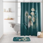 Livetti | Douchegordijn | Shower Curtain | 180x200 cm | Inclusief Ringen | GinkoBlauw