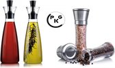 Combideal! - Olie- en Azijnkaraf + Peper- en Zoutmolen - CPKG