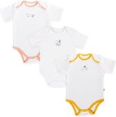 KATIA & BONY  KLEINE DIERLIJKE BABY ROMPERS SET VAN 3 PAKKETTEN 6-9 maanden