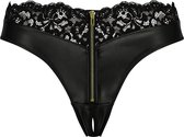 Hunkemöller Dames Lingerie Brazilian met open kruis Talia  - Zwart - maat XS