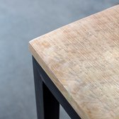 Industriële Eettafel - Hout & Metaal - 3cm Dik Blad - Eettafel Jim 120cm - Giga Meubel