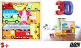 Montessori Houten 3D Voertuig Puzzel – 3+ Jaar – 12 Stuks - Educatief Peuter Puzzel – Vroeg Educatief Puzzelspeelgoed - Educatief Speelgoed - Montessori Wooden 3D Vehicle Puzzel –