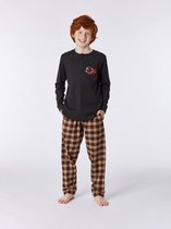 Woody pyjama heren - antraciet - ijsbeer - 212-2-QPD-R/193 - maat M