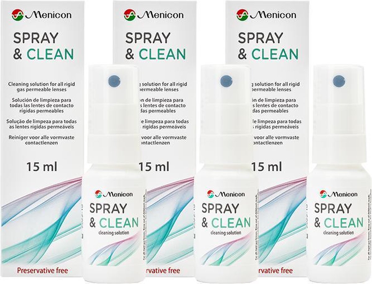 Menicon Spray & Clean | 3x 15ml