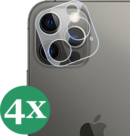 Screenprotector geschikt voor iPhone 13 Pro - Beschermglas Screen Protector Camera Glas - 4 Stuks