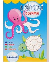 Eğitici Boyama Çıkartmalı Mavi