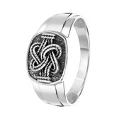 Lucardi Heren Ring Surinaamse mattenklopper - Ring - Cadeau - Echt Zilver - Zilverkleurig