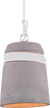 D- Lightz Hanglamp - Sfeerlamp - Lamp - Sfeerverlichting - Verlichting - Beton met Witte Snoer |C1A019H23W|