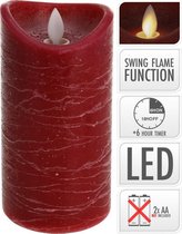 LED kaars wax met dansvlam - rood