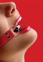 Ouch! Solid Ball Gag Rubberen Mond Knevel - Rood