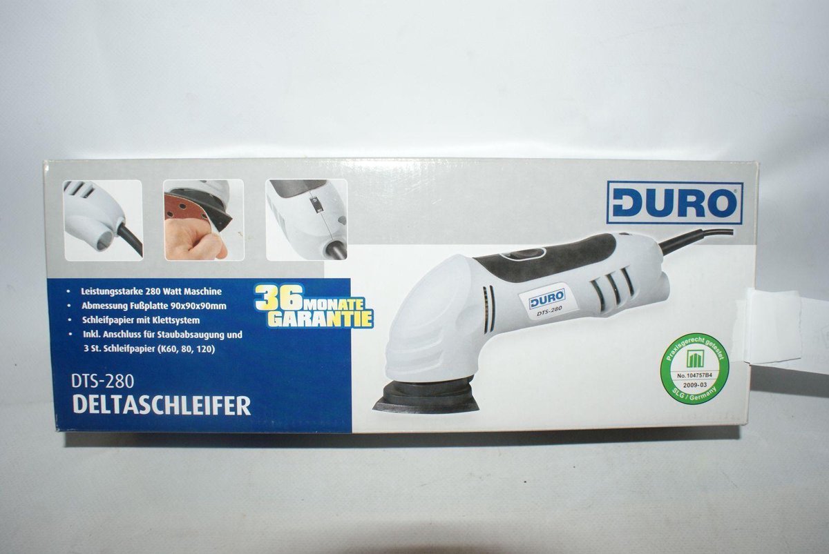 Duro Pro Deltaschuurmachine Met 3 Schuurpapier 280 watt | bol.com