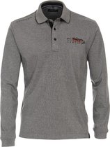 Casa Moda Poloshirt Lange Mouw Grijs Racing Collectie Le - M