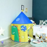 SONGMICS Baby Toddler Play Tent Binnenshuis Draagbare Pop Up Indiaanse Tent met draagtas Dinosaurus Thema Speelhuisje Privéruimte voor maximaal 3 kinderen LPT02YU