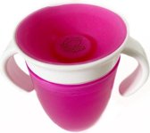 MONKIEZZ drink cup | 360 graden | antilek beker | fuchsia | oefenbeker