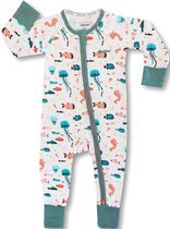 Zipster Zeeleven - Baby Romper - Bamboe - Met tweerichtingsrits - Maat 86-92