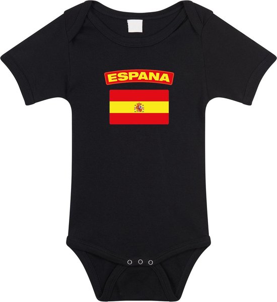 Espana baby rompertje met vlag zwart jongens en meisjes - Kraamcadeau -  Babykleding -... | bol.com