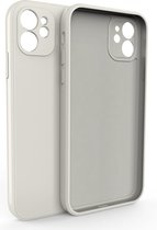 Hoesje geschikt voor iPhone SE 2020 - Backcover - TPU - Gebroken Wit