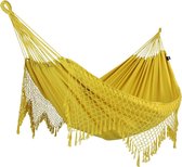 Hangmat Tweepersoons 'Sublime' Yellow (Geel) | Bijpasende opbergtas | 180 KG | Handgemaakt in Brazilië | 1% For The Planet | Tropilex