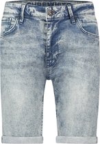 Purewhite -  Heren Skinny Fit    Korte Broek  - Blauw - Maat 28
