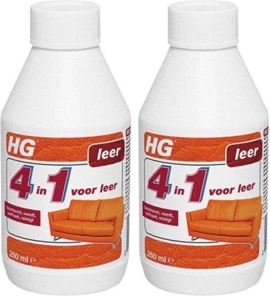 | HG 4 in 1 voor leer Reinigt, voedt, beschermt en HG 4 in 1 voor leer | reinigt, voedt, beschermt en