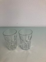 2 mooie doorzichtige water glazen - Doorzichtig