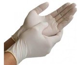 CMT latex handschoenen gepoederd wit - maat S - 100 stuks