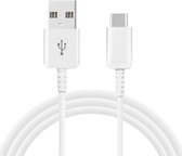 Datakabel USB-C Type-C oplaad kabel -  wit 1 meter