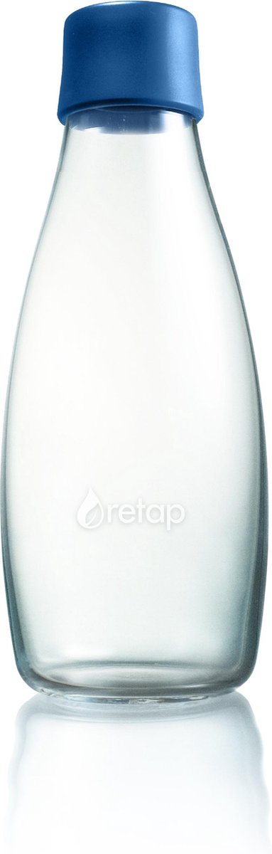 Retap Waterfles - Glas - 0,5 l - Donker Blauw