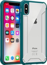 Bumper telefoonhoesje geschikt voor Apple iPhone X / XS Hoesje Groen - Shockproof