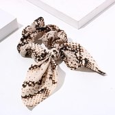 Scrunchie met strik - Haar elastiek - Haarelastiekje - Panterprint Cheetah - 1 stuks