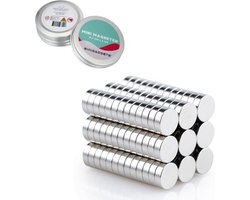 Super sterke magneten - 5 x 2 mm (50-stuks) - Rond - Neodymium - Koelkast magneten - Whiteboard magneten - Klein - Ronde - 5x2mm