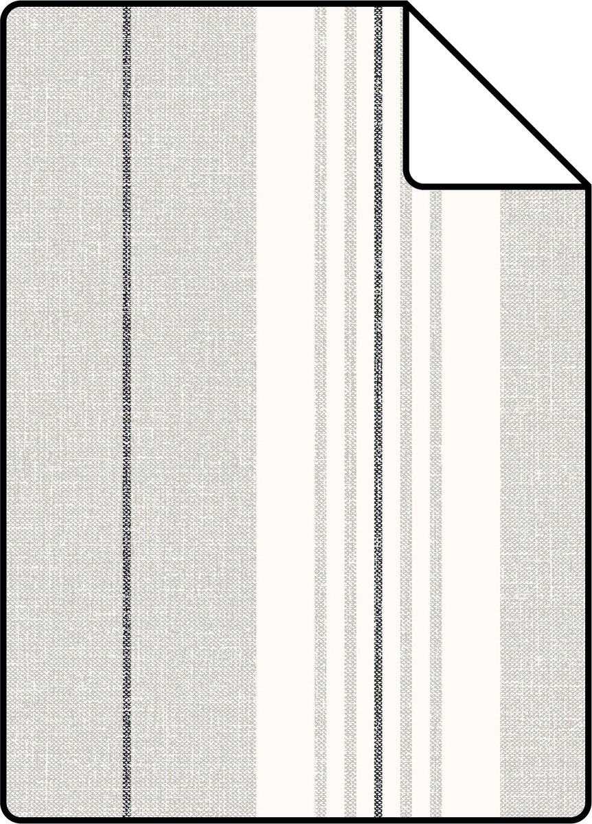 Proefstaal ESTAhome behang strepen grijs - 26.5 x 21 cm - 127621-S