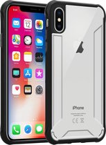Bumper telefoonhoesje geschikt voor Apple iPhone X / XS Hoesje Zwart - Shockproof
