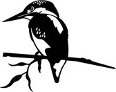 Art Bizniz tuindecoratie Geluksvogel Ijsvogel roest metaal - 277mm breed - 2mm dik