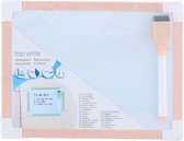 Top Write Whiteboard 15,5 X 20 Cm Magnetisch Wit/roze