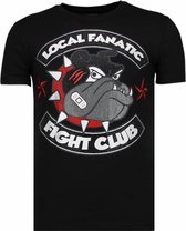 Fight Club Spike - Rhinestone T-shirt - Zwart