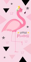 Flamingo Strandlaken Little Princess - 70 x 140 cm - Roze