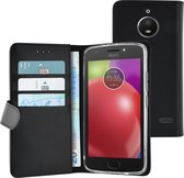 Azuri walletcase magnetic closure & cardslots - zwart - Motorola Moto E4