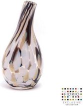 Design vaas Bottle Pisa - Fidrio JAGUAR - glas, mondgeblazen - hoogte 18 cm