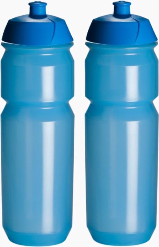 2 x Tacx Shiva Bidon - 750 ml - Transparant Blauw Drinkbus | bol