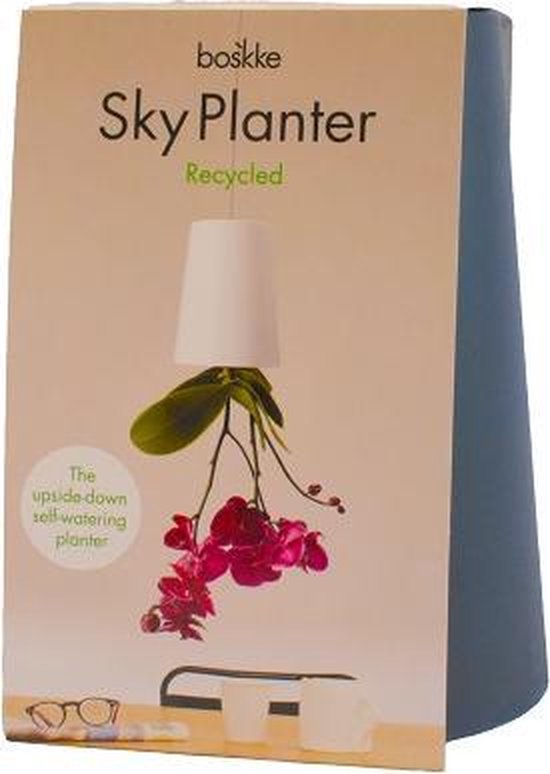 Boskke Sky Planter Large - Antraciet - Gerecycled kunststof -  Zelfregulerend | bol
