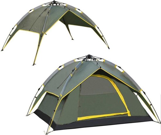 Pop-Up Kampeer Tent - Professioneel Camping Tent - Campeertent - Groen -  Makkelijk op... | bol.com