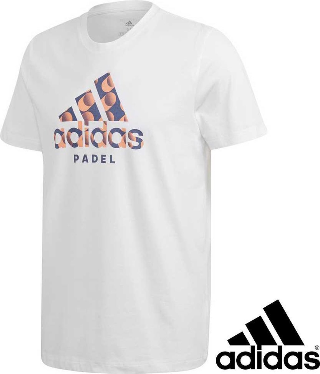 Adidas Logo Padel t-shirt wit | maat L | bol.com