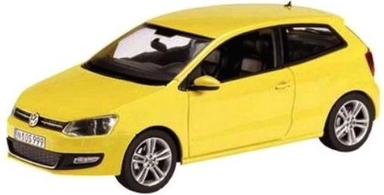 Foto: Modelauto volkswagen polo polo gti mark 5 geel 1 43 speelgoed auto schaalmodel