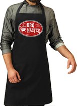 BBQ / Barbecue master schort zwart - cadeau schort voor heren - Verjaardag / Vaderdag kado