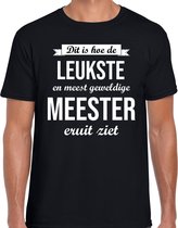 Leukste meester cadeau t-shirt zwart voor heren 2XL