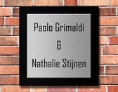 RVS Naambord voordeur - 18x18cm - Moderna