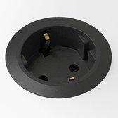 Powerdot mini 51mm inbouw stopcontact, zwart